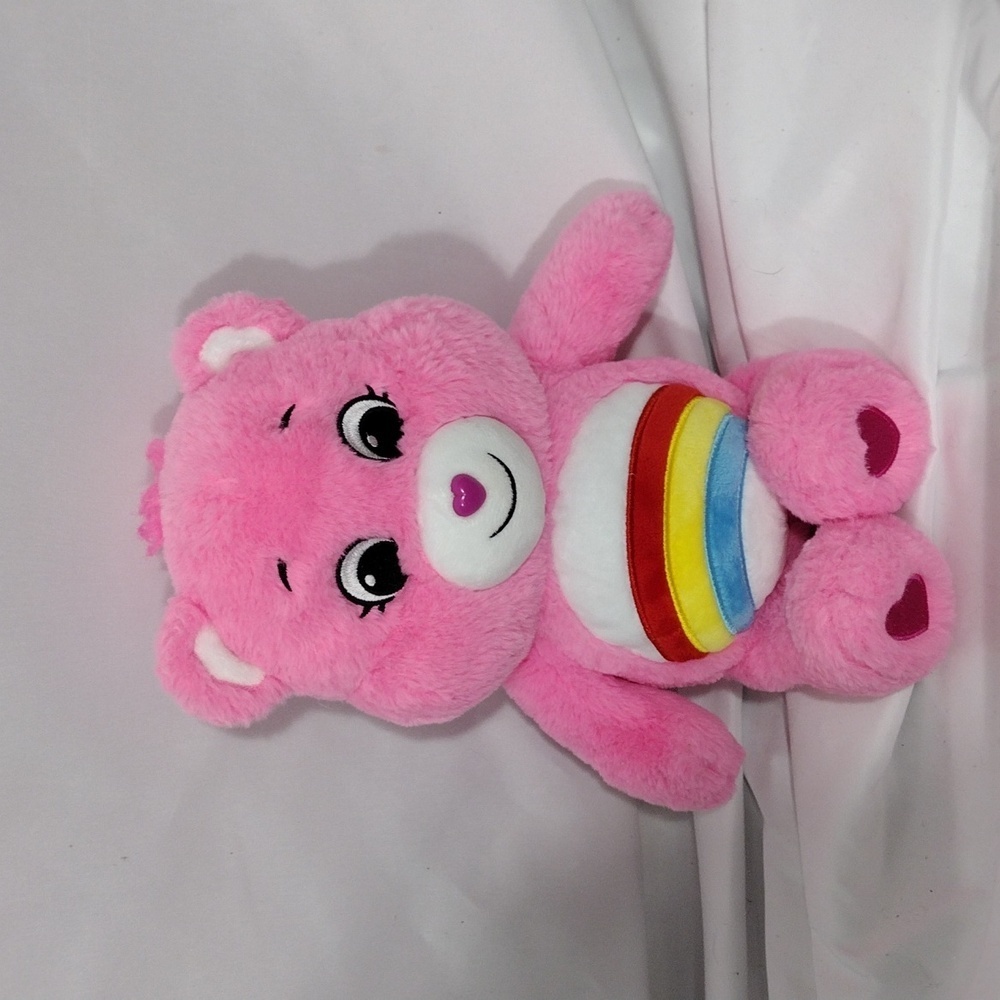 EUC Care Bears Pink Cheer Bear Plush 2020 Basic Fun Unlock the Magic, 13"